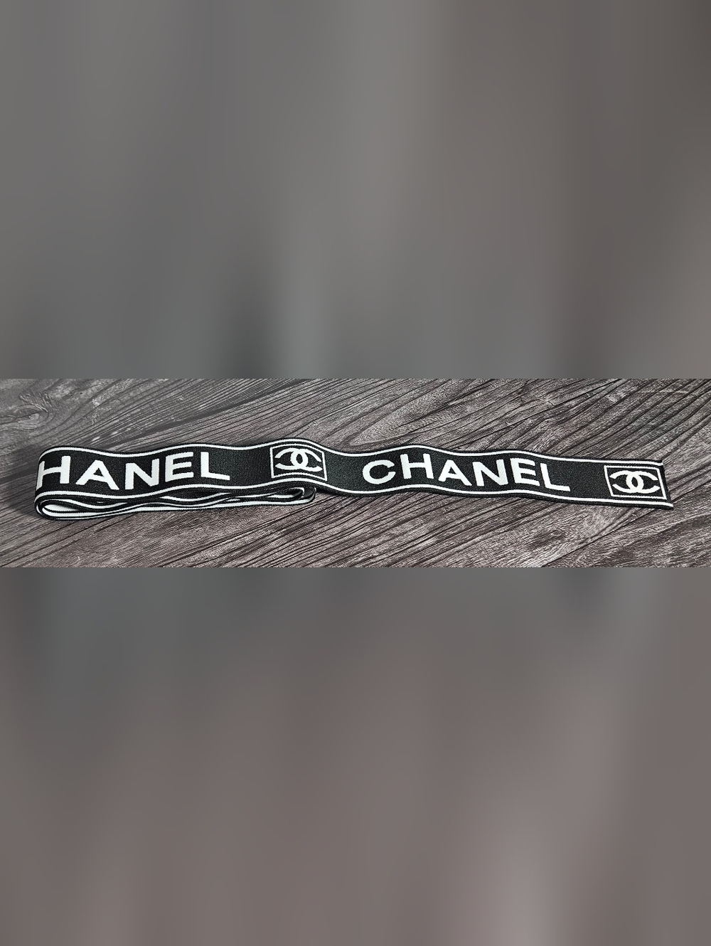 NEW Chanel Black White Large Gift Ribbon 45" Long Thick Wide Cotton Reversible - Picture 6 of 10